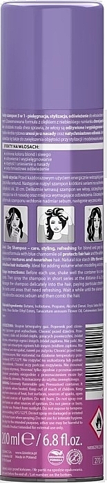 Сухий шампунь для світлого волосся - L'biotica Biovax Glamour Ultra Violet For Blond — фото N2