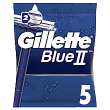 Парфумерія, косметика Набір одноразових станків для гоління, 5шт - Gillette Blue II