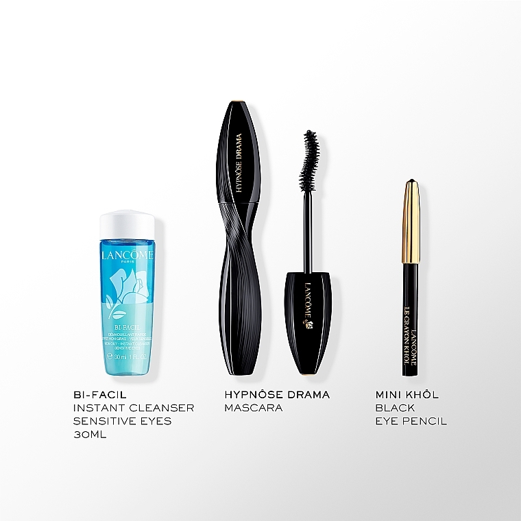 Набір - Lancome Hypnose Mascara Giftset (mascara/6,5ml + pensil/0,7g + makeup/remover/30ml) — фото N4