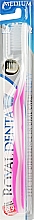 Зубная щетка средней мягкости с наночастицами серебра, розовая - Royal Denta Silver Medium Toothbrush — фото N2