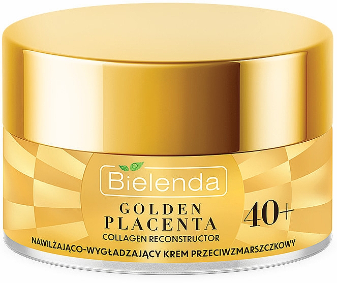 Зволожувальний і розгладжувальний крем проти зморщок 40+ - Bielenda Golden Placenta Collagen Reconstructor — фото N1