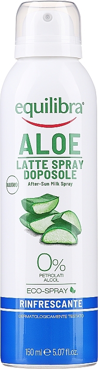 Освіжальний спрей-молочко після засмаги - Equilibra Sun Aloe After Sun Milk Refreshing Spray — фото N1