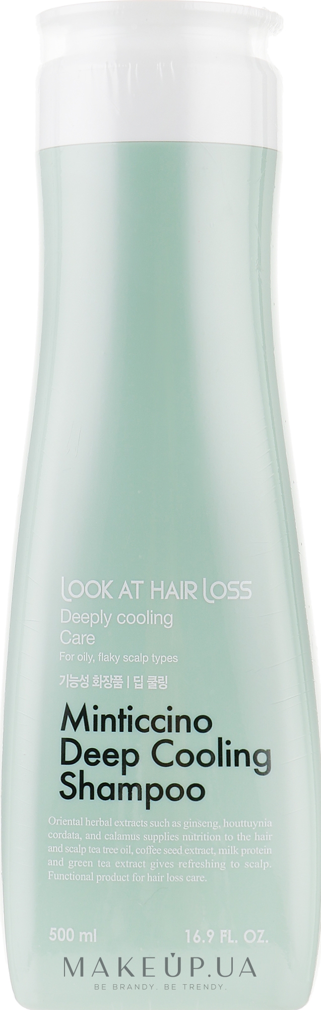 Шампунь для волос - Doori Cosmetics Look At Hair Loss Minticcino Deep Cooling Shampoo — фото 500ml