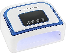 Парфумерія, косметика Лампа для манікюру LED+UV 120W, з акумулятором, біла з синім - LEDME 5В Blue