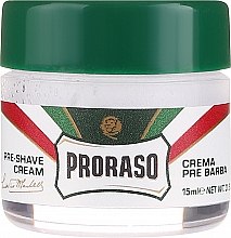 Крем до бритья с экстрактом эвкалипта и ментола - Proraso Green Line Pre-Shaving Cream (мини) — фото N1