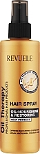 Парфумерія, косметика Спрей для волосся "Живлення та відновлення" - Revuele Oil Therapy Hair Spray