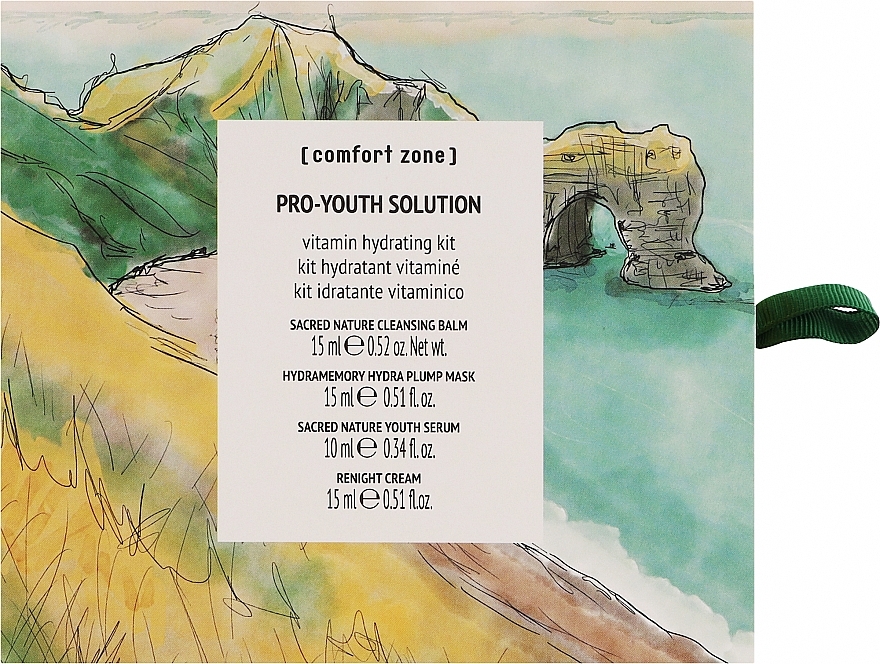 Набор - Comfort Zone Pro-Youth Solution (cl/balm/15ml +f/ser/10ml + f/mask/15ml + n/cr/15ml) — фото N1