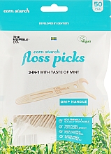 Флос-зубочистки з кукурудзяного крохмалю «Освіжальна м'ята" - The Humble Co. Floss Picks — фото N1