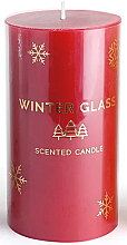 Ароматическая свеча, красная, 7х19см - Artman Winter Glass — фото N1