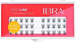 Парфумерія, косметика Накладні пучки, C 0,10, 8 мм - Ibra Fast Line