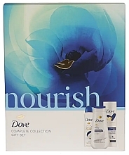 Набор - Dove Nourish Complete Colection Gift Set (sh/gel/225ml + deo/150ml + b/milk/250ml) — фото N1