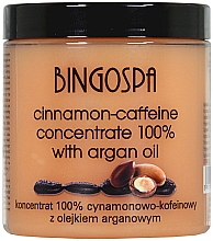 Концентрат кориці та кофеїну, з екстрактом олії аргани - BingoSpa Cinnamon-Caffeine and Argan Oil Concentrate — фото N1