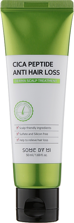 Укрепляющая маска для волос с центеллой и пептидами - Some By Mi Cica Peptide Anti Hair Loss Derma Scalp Treatment