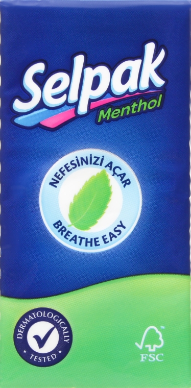 Платочки бумажные "Menthol" - Selpak