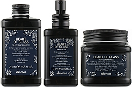 Духи, Парфюмерия, косметика Набор "Sparkling Thunder Bolts" - Davines Heart Of Glass Box (shm/250ml + cond/250ml + fluid/150ml)