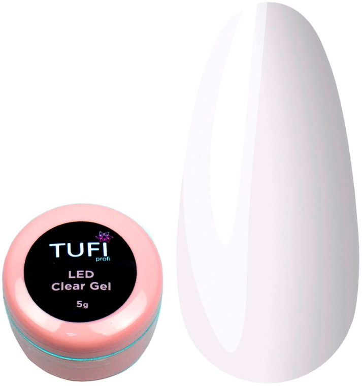 Гель для наращивания ногтей "Clear" - Tufi Profi Led Gel