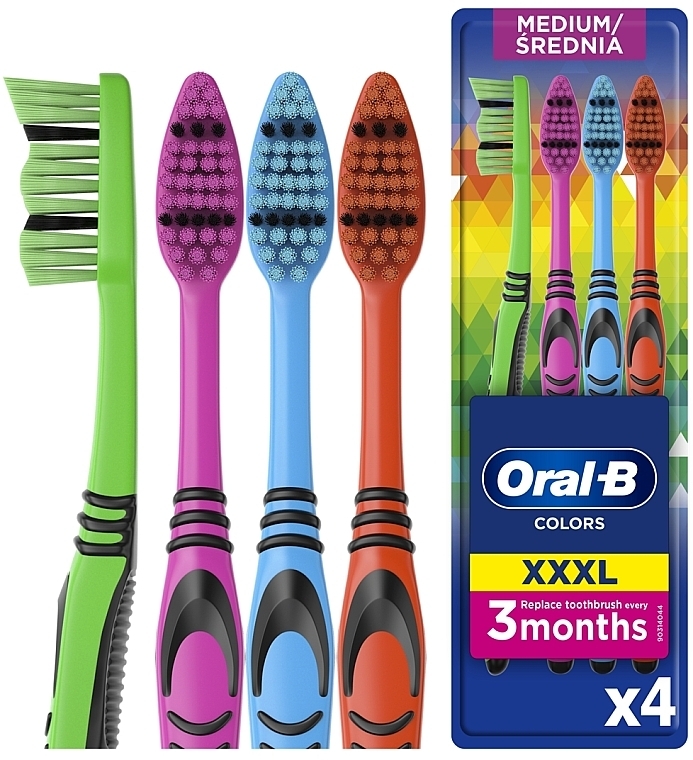 Набор зубных щеток, средней жесткости - Oral-B Color Collection XXXL — фото N1
