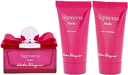 Парфумерія, косметика Salvatore Ferragamo Signorina Ribelle - Набір (edp/50ml + sh/gel/50ml + b/lot/50ml)