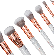 Набор кистей для макияжа, 10 шт - BH Cosmetics Brush Set Marble Luxe — фото N2