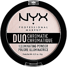 Духи, Парфюмерия, косметика УЦЕНКА Хайлайтер для лица - NYX Professional Makeup Duo Chromatic Illuminating Powder *