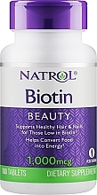 Духи, Парфюмерия, косметика Биотин, 1000 мкг - Natrol Biotin Beuty