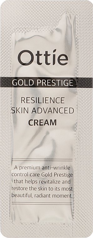 Антивозрастной крем для упругости кожи лица - Ottie Gold Prestige Resilience Advanced Cream (пробник) — фото N1