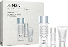 Духи, Парфюмерия, косметика Набор - Sensai Silky Purifying Silk Peeling Powder Limited Edition (scrub/40ml + oil/30ml + soap/30ml)