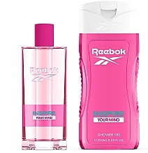 Reebok Inspire Your Mind - Набор (edt/100ml + sh/gel/250ml + bag/1pcs) — фото N2