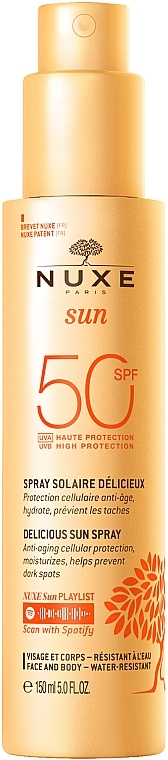 Сонцезахисний спрей для тіла та обличчя - Nuxe Sun High Protection Mild Spray SPF 50 — фото N3