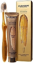Духи, Парфюмерия, косметика Набор - Curaprox Curasept Gold Whitening Luxury (t/paste/75ml + toothbrush)