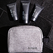 Дорожный набор для мужчин - Alma K. Recharge Travel Kit For Men (sh/gel/75ml + ash/balm/40ml + sh/balm/40ml bag) — фото N4