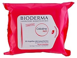 Духи, Парфюмерия, косметика Влажные салфетки для снятия макияжа - Bioderma Crealine H2O Dermatological Wipes Sensitive