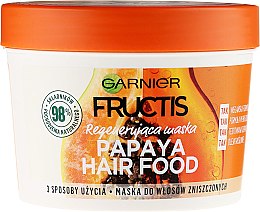 Регенерувальна маска для пошкодженого волосся - Garnier Fructis Hair Food Papaya — фото N1
