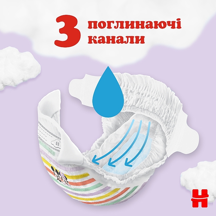 Підгузки на липучках Ultra Comfort M-Pack 4 (7-18 кг), 132 шт. - Huggies — фото N2