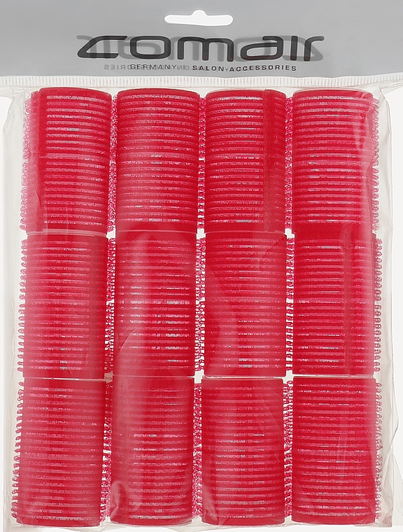 Комплект бигуди-липучки "Velcro plus", 12 штук, 36мм, красные - Comair