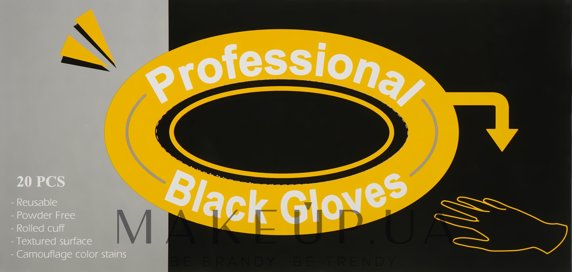 Рукавички з латексу "Professional Black", великі - Comair — фото 20шт