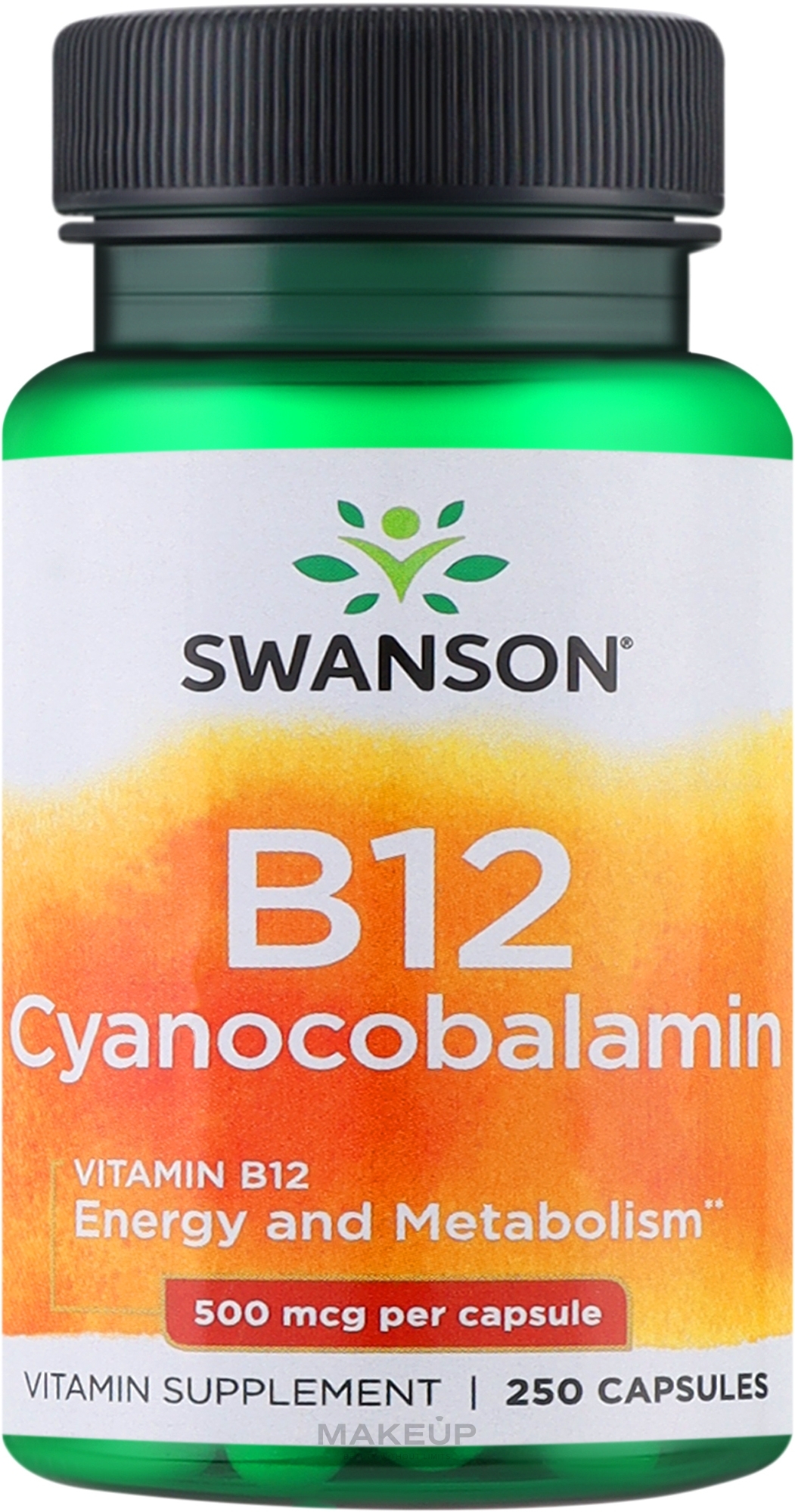 Вітамінна добавка "B12 Ціанокобаламін" - Swanson B12 500 mcg — фото 250шт