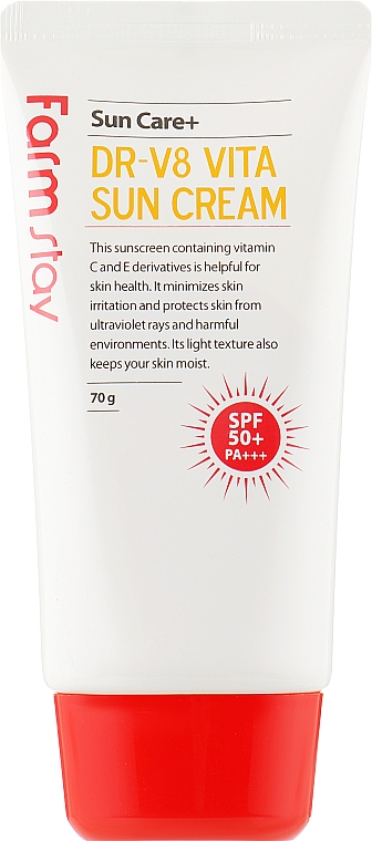 Крем сонцезахисний, вітамінізований - FarmStay DR-V8 Vita Sun Cream — фото N2