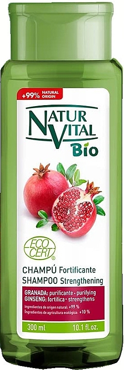 Укрепляющий шампунь - Natur Vital Bio Fortifying Strengthening Shampoo Pomegranate — фото N1
