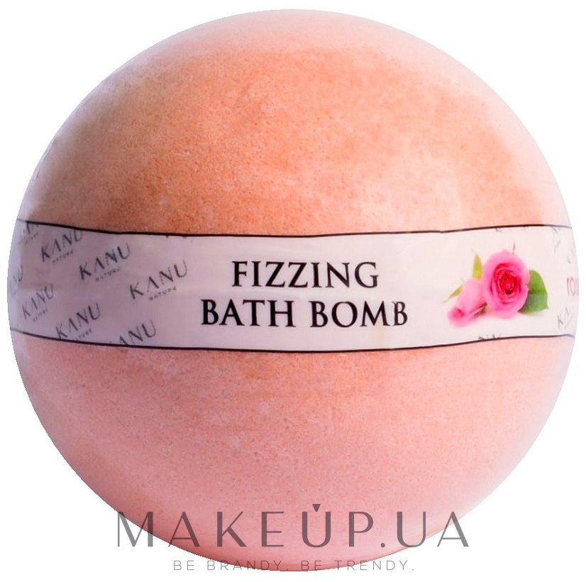 Бомбочка для ванны "Роза" - Kanu Nature Fizzing Bath Bomb Rose — фото 160g