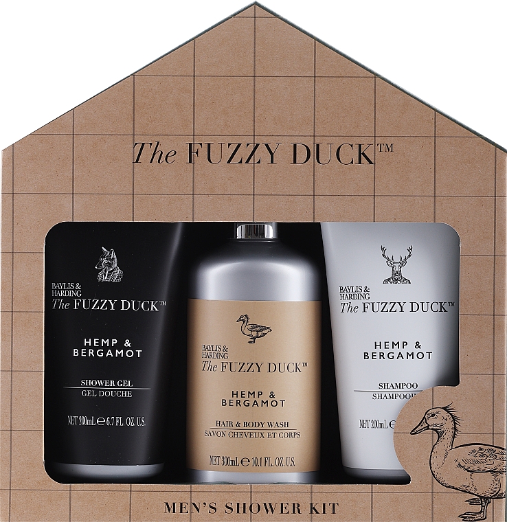 Набор - Baylis & Harding The Fuzzy Duck (sh/body/hair/300 ml + sh/gel/130 ml + aftershave balm/130ml) — фото N1