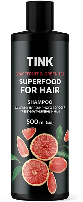 Шампунь для жирных волос "Грейпфрут и зеленый чай" - Tink SuperFood For Hair Grapefruit & Green Tea Shampoo — фото N4