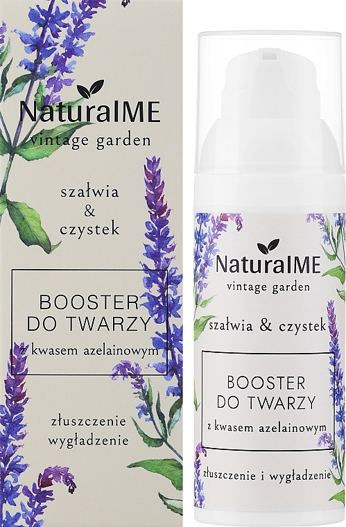 Бустер для лица с азелоглицином "Шалфей и ладанник" - NaturalME Vintage Garden Sage & Cistus Exfoliation & Smoothing Booster With Azeloglycine — фото N2