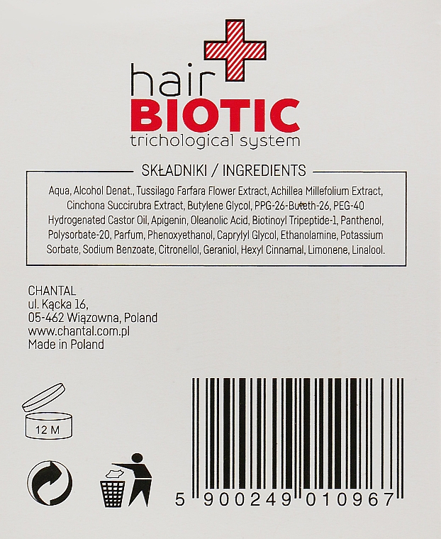 Сироватка проти випадіння волосся - Chantal Hair Biotic Anti Hair Loss Serum — фото N3