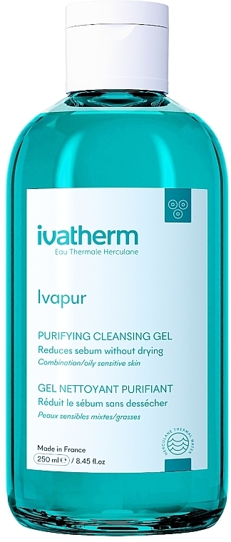 Очищувальна гель-пінка для комбінованої або жирної чутливої шкіри"IVAPUR" - Ivatherm Ivapur