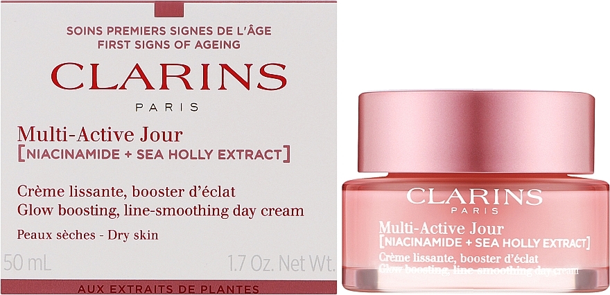 Денний крем для сухої шкіри - Clarins Multi-Active Jour Niacinamide+Sea Holly Extract Glow Boosting Line-Smoothing Day Cream Dry Skin — фото N2