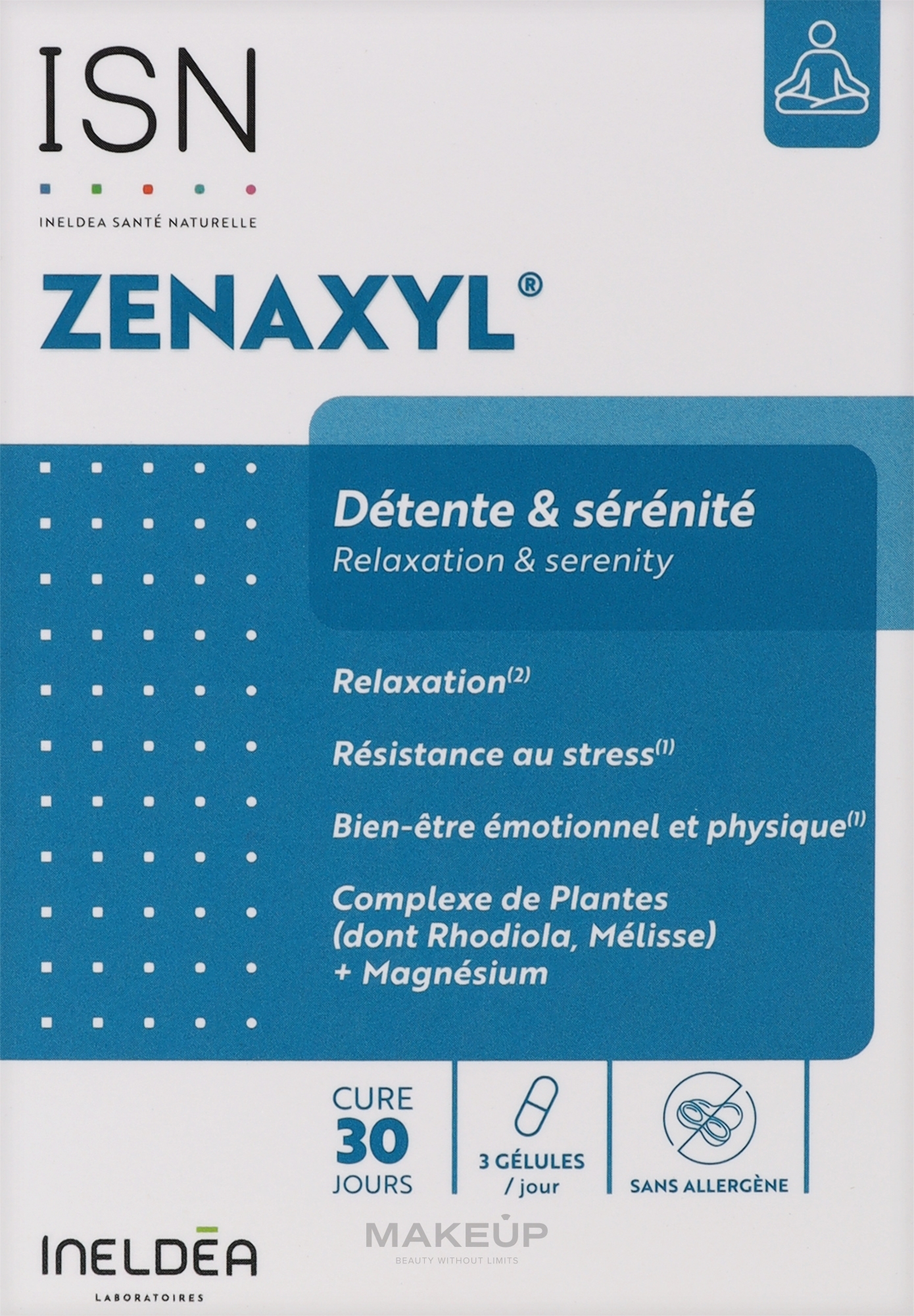 Зенаксил, стрес і емоційна втома - Sante Naturelle Zenaxyl® Stress & Fatigue Professional Capsules — фото 90шт