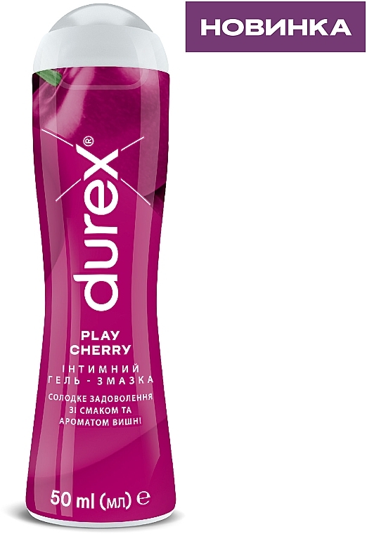 Интимный гель-смазка со вкусом и ароматом вишни (лубрикант) - Durex Play Cherry — фото N2