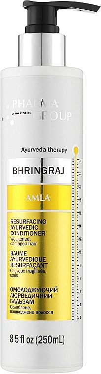 Омолаживающий бальзам - Pharma Group Laboratories Bhringraj + Amla Resurfacing Conditioner — фото N2