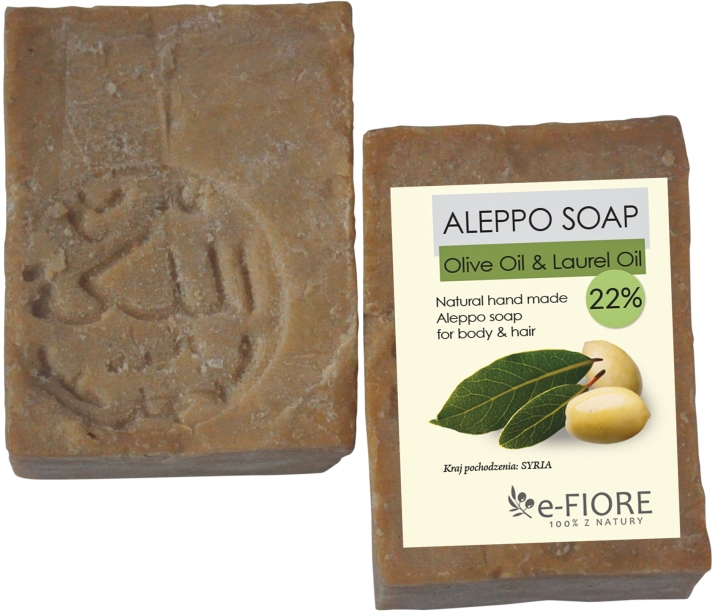 Алеппське мило "Оливково-лаврове 22%" для комбінованої шкіри - E-Fiore Aleppo Soap Olive-Laurel 22% — фото N1